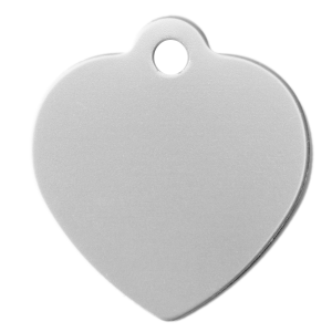 Сребърен алуминиев медальон - сърце